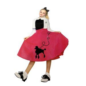 Seeing Red 50’s Poodle Sockhop Girls Halloween Costume 4 PC Size M 8-10